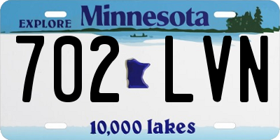 MN license plate 702LVN