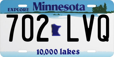 MN license plate 702LVQ