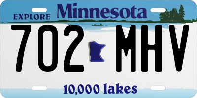 MN license plate 702MHV