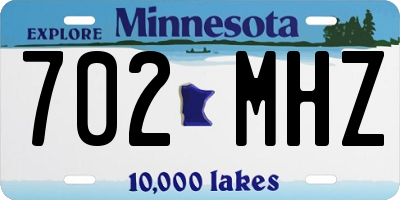 MN license plate 702MHZ