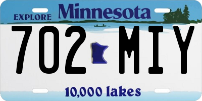 MN license plate 702MIY