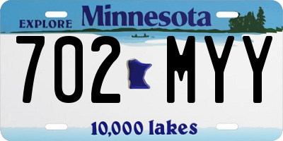 MN license plate 702MYY