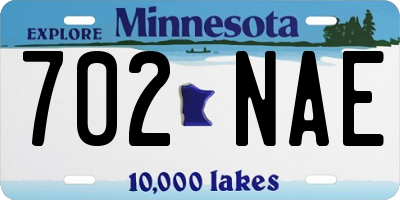 MN license plate 702NAE