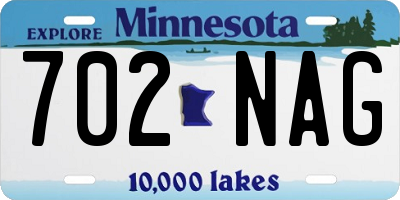 MN license plate 702NAG