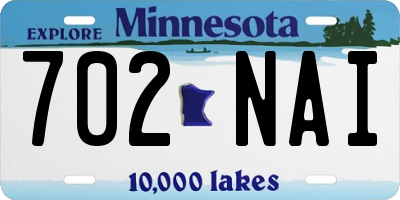 MN license plate 702NAI