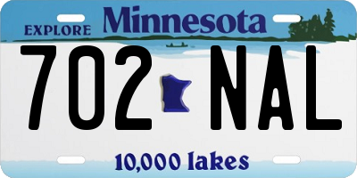 MN license plate 702NAL