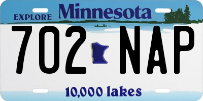 MN license plate 702NAP