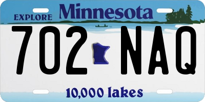 MN license plate 702NAQ