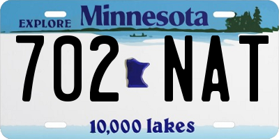 MN license plate 702NAT