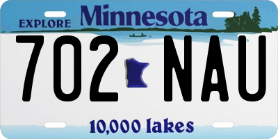 MN license plate 702NAU