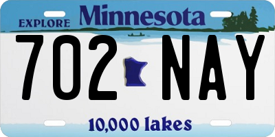 MN license plate 702NAY