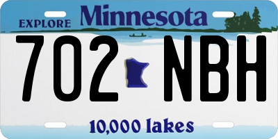 MN license plate 702NBH