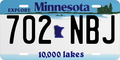 MN license plate 702NBJ