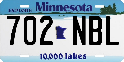 MN license plate 702NBL