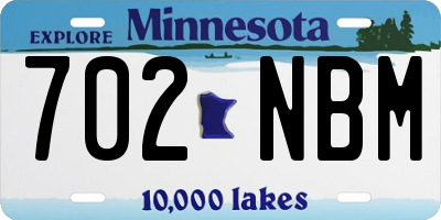 MN license plate 702NBM