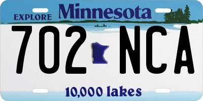MN license plate 702NCA