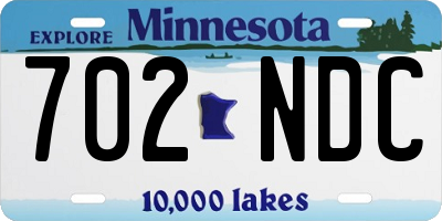 MN license plate 702NDC