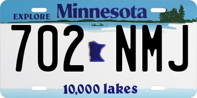 MN license plate 702NMJ