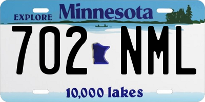 MN license plate 702NML
