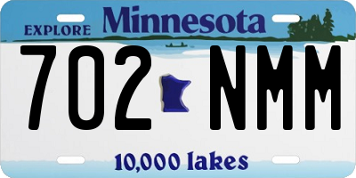MN license plate 702NMM