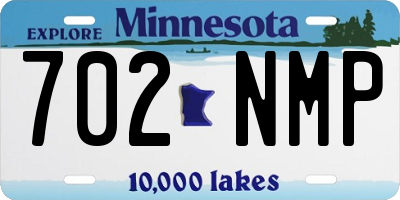 MN license plate 702NMP
