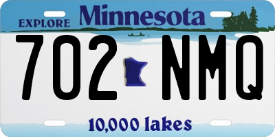 MN license plate 702NMQ
