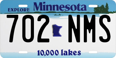 MN license plate 702NMS