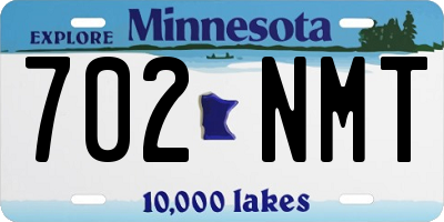 MN license plate 702NMT