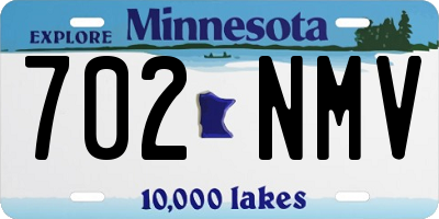 MN license plate 702NMV