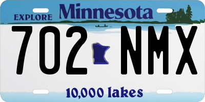 MN license plate 702NMX