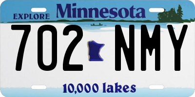 MN license plate 702NMY