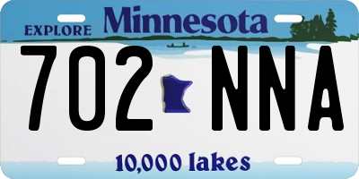 MN license plate 702NNA