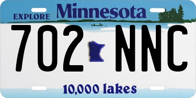 MN license plate 702NNC