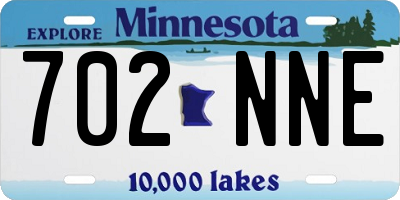 MN license plate 702NNE