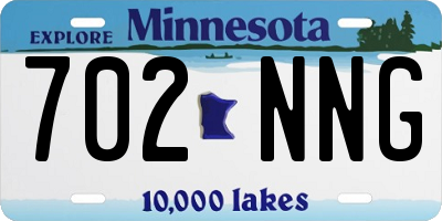 MN license plate 702NNG