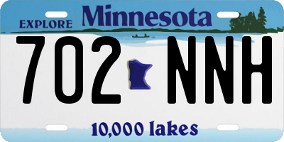 MN license plate 702NNH