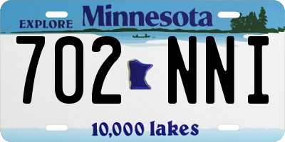 MN license plate 702NNI