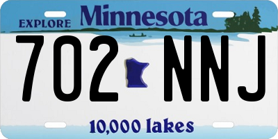 MN license plate 702NNJ