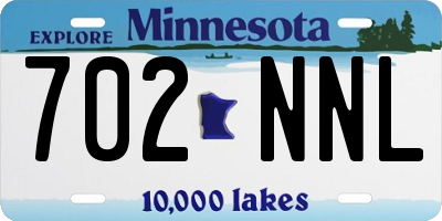 MN license plate 702NNL