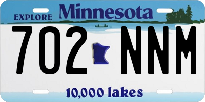 MN license plate 702NNM