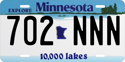 MN license plate 702NNN