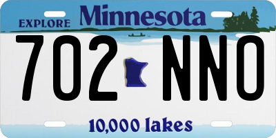 MN license plate 702NNO