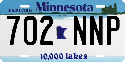 MN license plate 702NNP