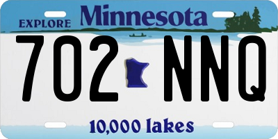 MN license plate 702NNQ