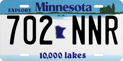 MN license plate 702NNR