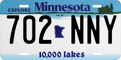 MN license plate 702NNY