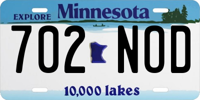 MN license plate 702NOD