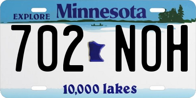 MN license plate 702NOH