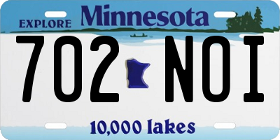 MN license plate 702NOI