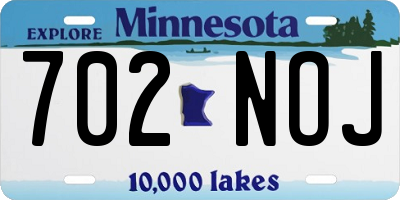 MN license plate 702NOJ